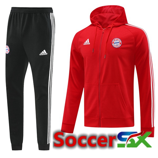 Bayern Munich Training Tracksuit Hoodie Red 2023/2024