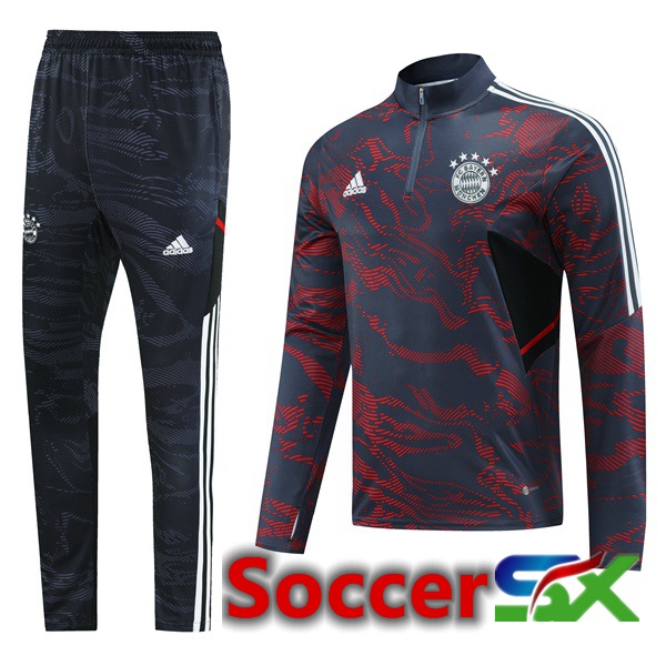 Bayern Munich Training Tracksuit Suit Red Black 2023/2024