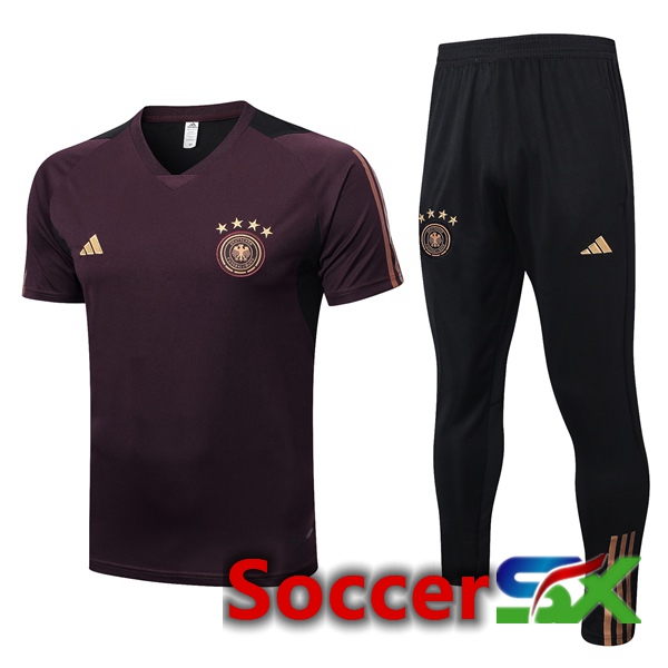 Germany Training T Shirt + Pants Red 2023/2024