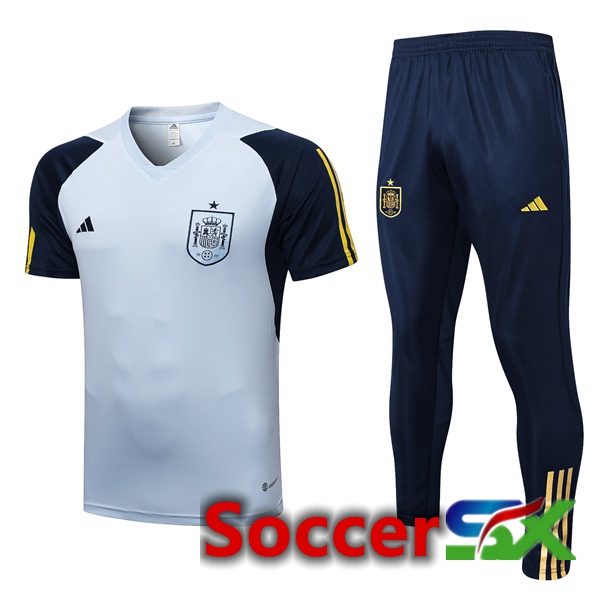 Spain Training T Shirt + Pants Blue 2023/2024