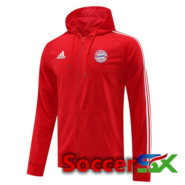 Bayern Munich Training Jacket Hoodie Red 2023/2024