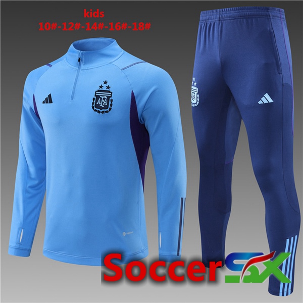 Argentina Kids Training Tracksuit Suit Blue 2023/2024