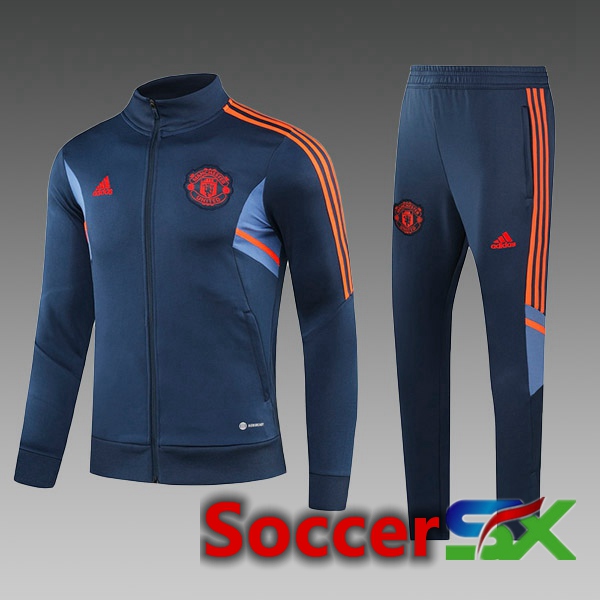 Manchester United Kids Training Jacket Suit Cyan 2023/2024