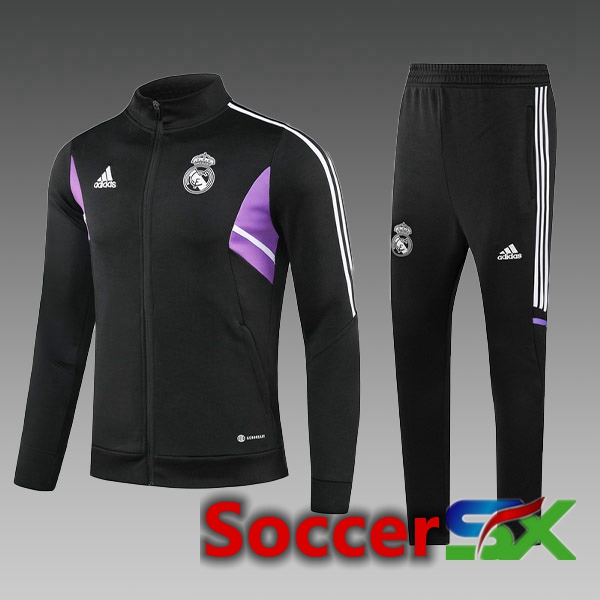 Real Madrid Kids Training Jacket Suit Black 2023/2024