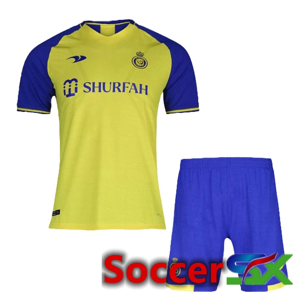 Al-Nassr FC Kids Soccer Jersey Home Yellow 2022/2023