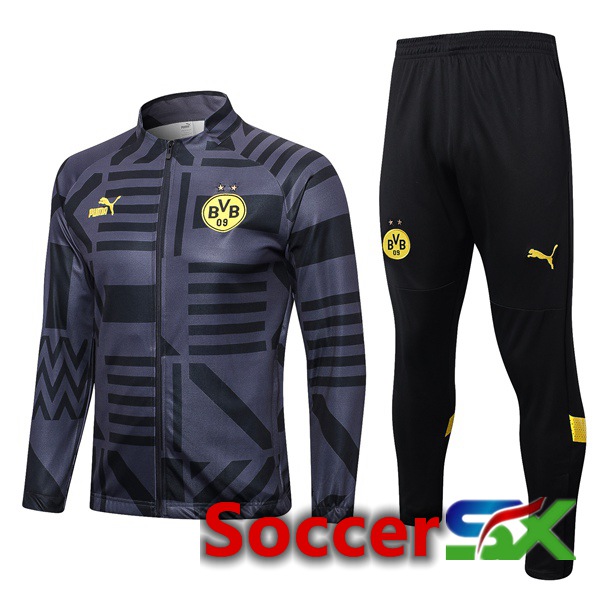 Dortmund BVB Training Jacket Suit Grey 2023/2024