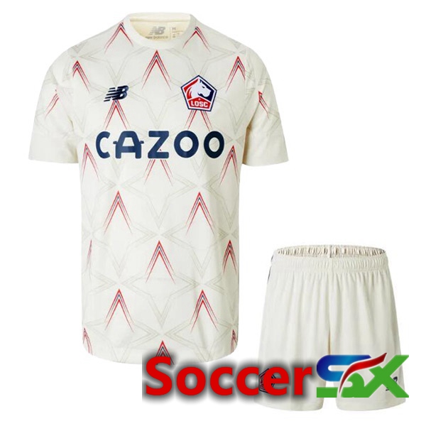 Lille OSC Kids Soccer Jersey Fourth White 2022/2023