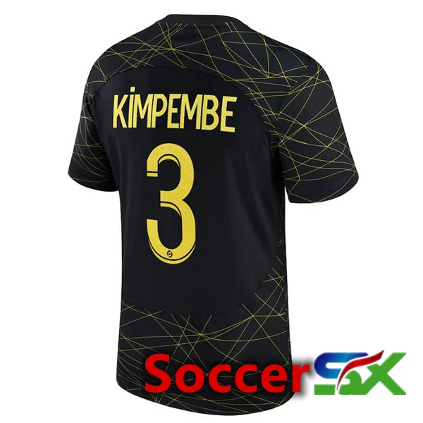 Paris PSG (KIMPEMBE 3) Soccer Jersey Fourth Black 2022/2023