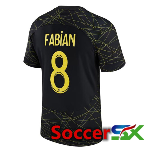 Paris PSG (FABIAN 8) Soccer Jersey Fourth Black 2022/2023