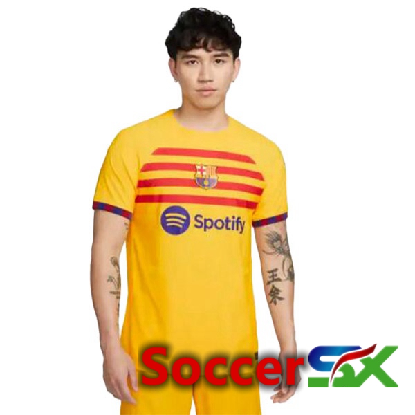 FC Barcelona Soccer Jersey Fourth Yellow 2022/2023