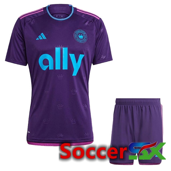 Charlotte FC Kids Soccer Jersey Away Purple 2023/2024