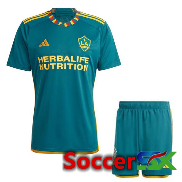 LA Galaxy Kids Soccer Jersey Away Green 2023/2024