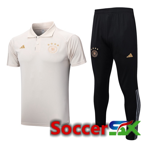 Germany Soccer Polo + Pants Yellow 2023/2024