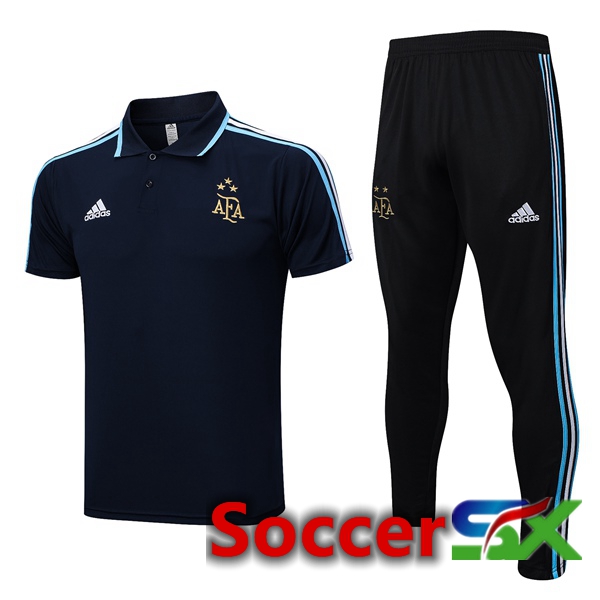 Argentina Soccer Polo + Pants Royal Blue 2023/2024