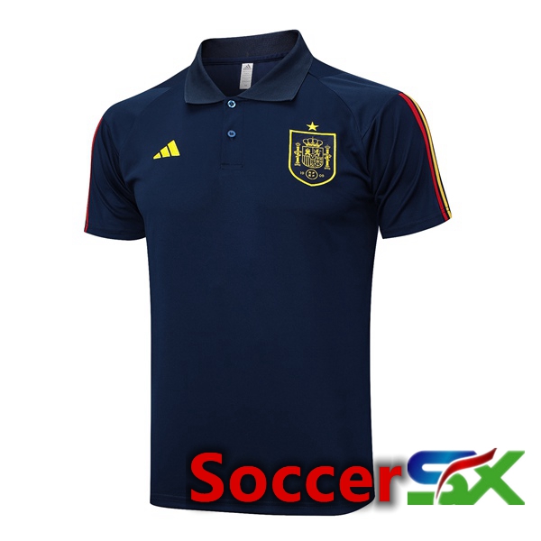 Spain Soccer Polo Royal Blue 2023/2024