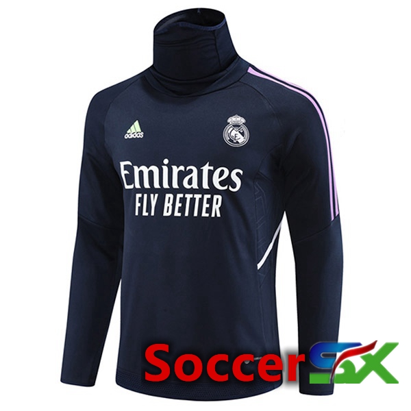 Real Madrid High collar Training Sweatshirt Royal Blue 2023/2024