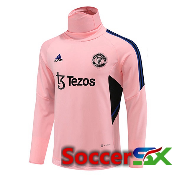 Manchester United High collar Training Sweatshirt Pink 2023/2024