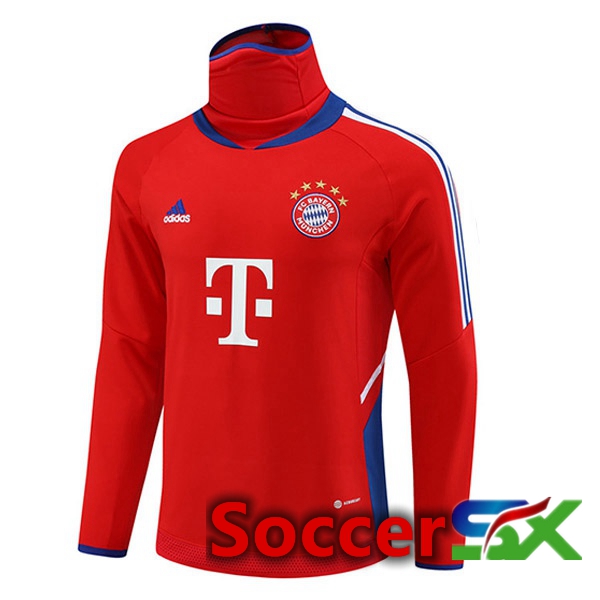 Bayern Munich High collar Training Sweatshirt Red 2023/2024