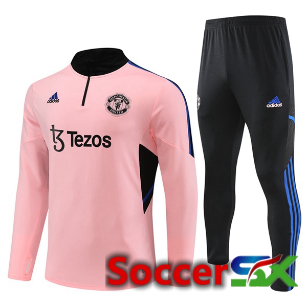 Manchester United Training Tracksuit Suit Pink 2023/2024