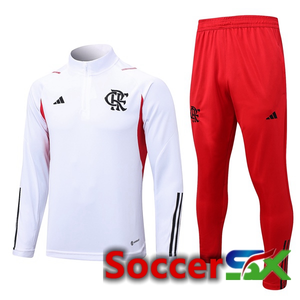 Flamengo Training Tracksuit Suit White 2023/2024