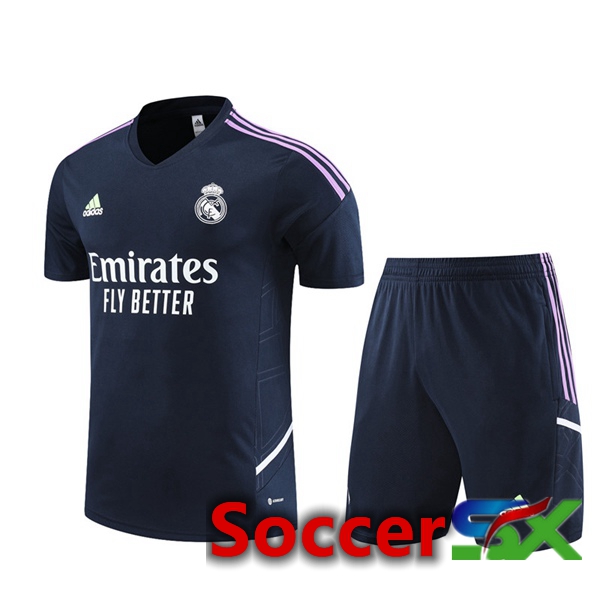 Real Madrid Training T Shirt + Shorts Royal Blue 2023/2024