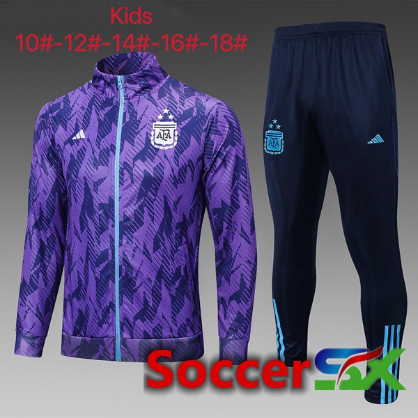 Argentina Kids Training Jacket Suit Purple 2023/2024