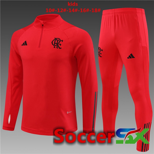 Flamengo Kids Training Tracksuit Suit Red 2023/2024