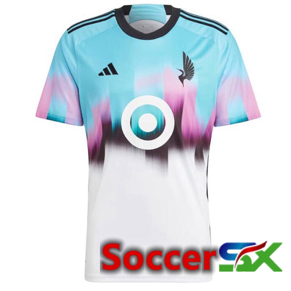 Minnesota United Soccer Jersey Away White Blue 2023/2024