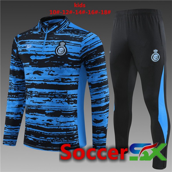 Al-Nassr FC Kids Training Tracksuit Suit Blue 2023/2024