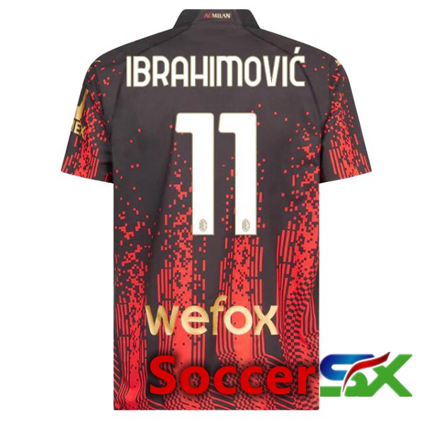 AC Milan (IBRAHIMOVIĆ 11) Soccer Jersey Fourth Red Black 2022/2023