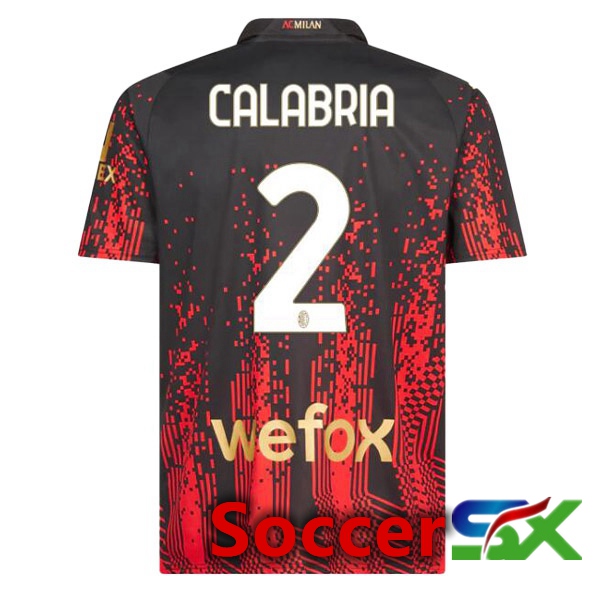 AC Milan (CALABRIA 2) Soccer Jersey Fourth Red Black 2022/2023