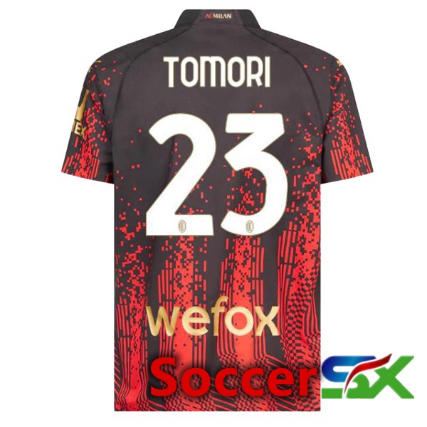 AC Milan (TOMORI 23) Soccer Jersey Fourth Red Black 2022/2023