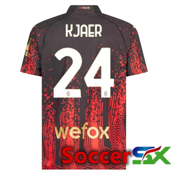 AC Milan (KJAER 24) Soccer Jersey Fourth Red Black 2022/2023