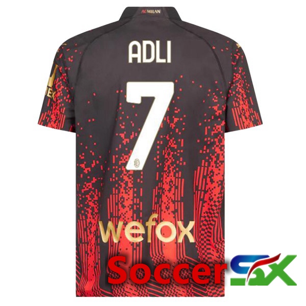 AC Milan (ADLI 7) Soccer Jersey Fourth Red Black 2022/2023