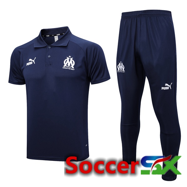 Marseille OM Soccer Polo + Pants Royal Blue 2023/2024