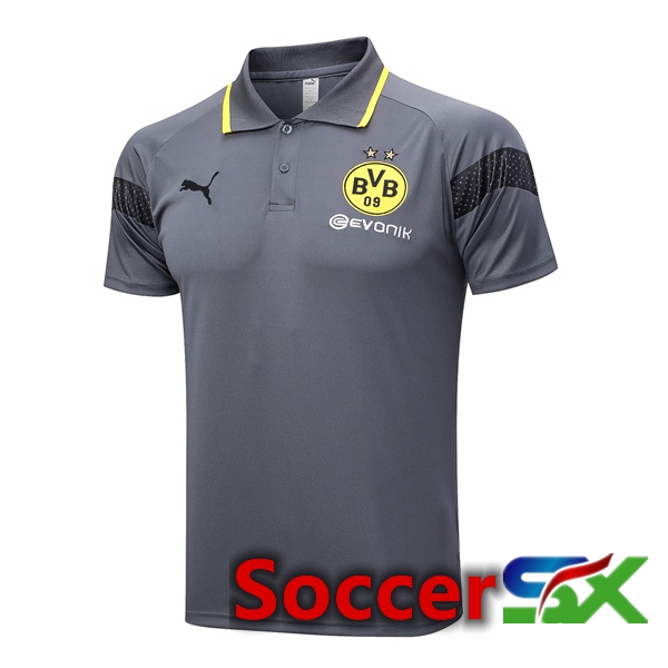 Dortmund BVB Soccer Polo Grey 2023/2024