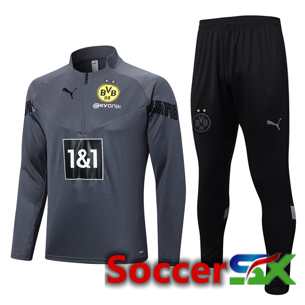 Dortmund BVB Training Tracksuit Suit Grey 2023/2024