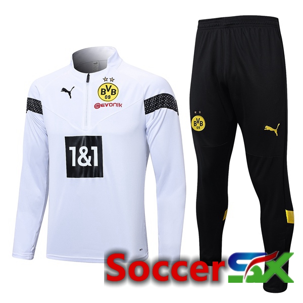 Dortmund BVB Training Tracksuit Suit White 2023/2024