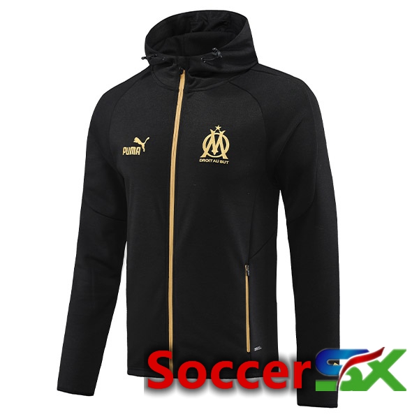 Marseille OM Training Jacket Hoodie Black 2023/2024