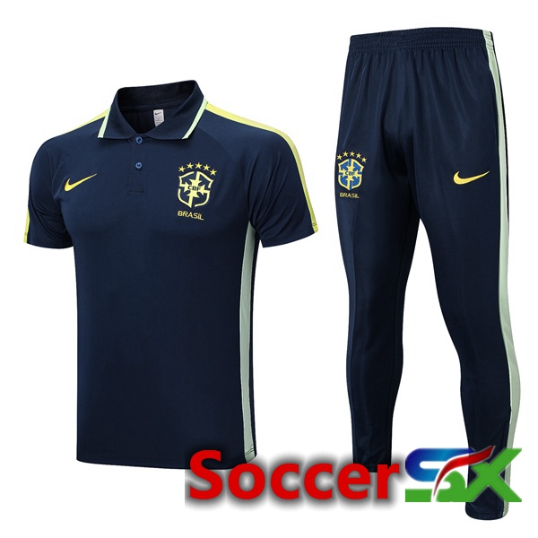 Brazil Soccer Polo + Pants Royal Blue 2023/2024