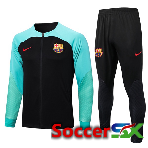 FC Barcelona Training Jacket Suit Black Green 2023/2024