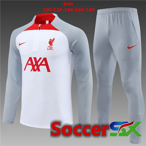 FC Liverpool Kids Training Tracksuit Suit White 2023/2024