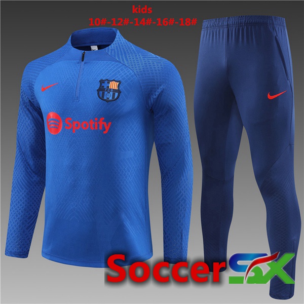 FC Barcelona Kids Training Tracksuit Suit Blue 2023/2024