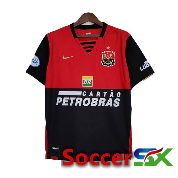Flamengo Retro Soccer Jersey Home Red Black 2007-2008