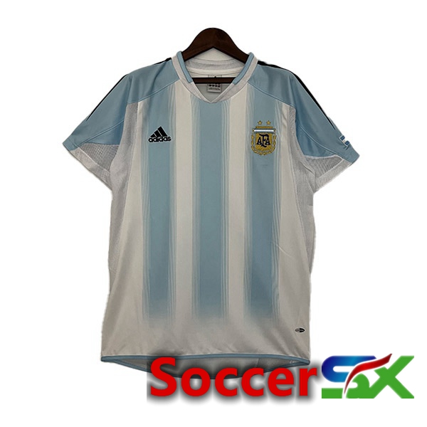 Argentina Retro Soccer Jersey Home Blue White 2004-2005