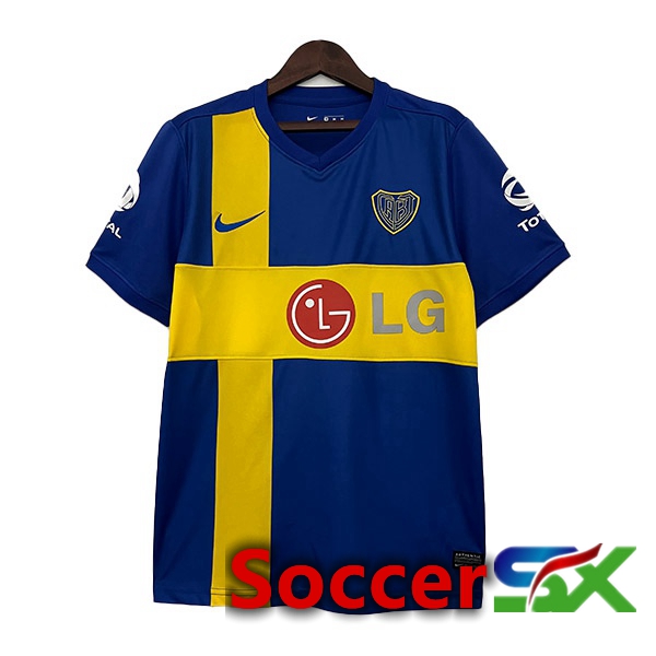 Boca Juniors Retro Soccer Jersey Special Edition Blue Yellow 2009-2010