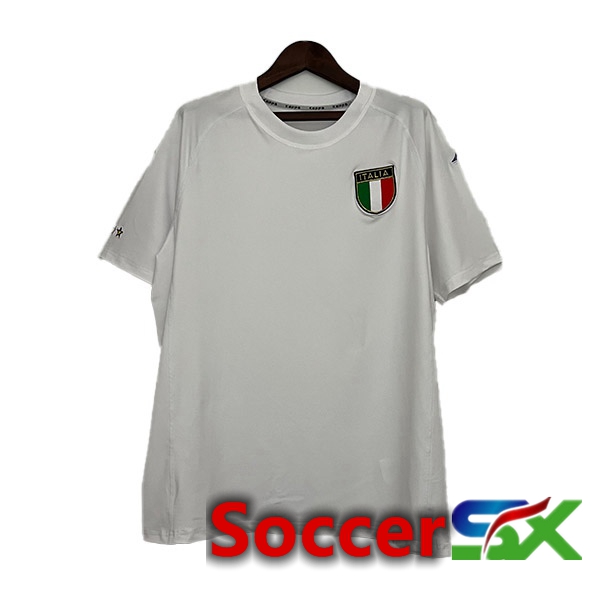 Italy Retro Soccer Jersey Away White 2000