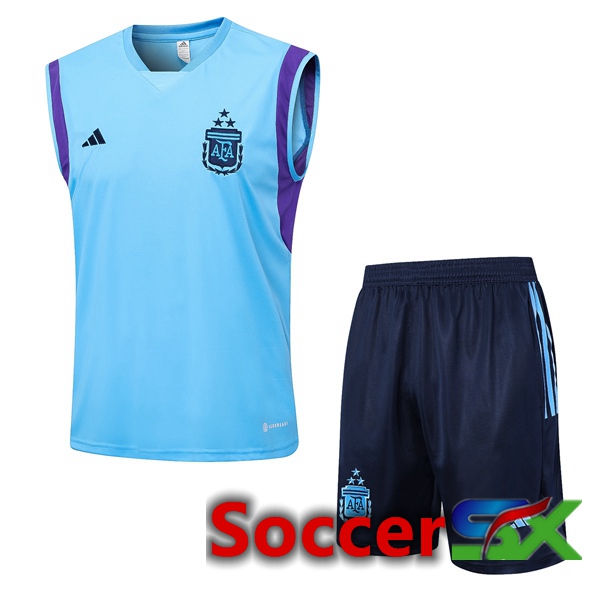 Argentina Soccer Vest + Shorts Blue 2023/2024