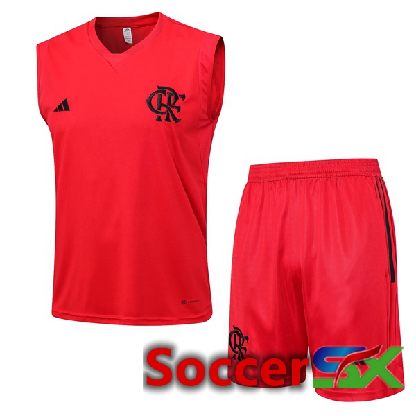 Flamengo Soccer Vest + Shorts Red 2023/2024