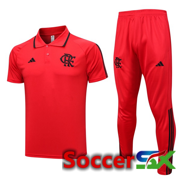 Flamengo Soccer Polo + Pants Red 2023/2024